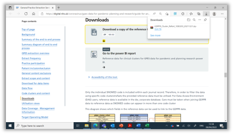 web page with downloads section highlighted and downloads tab above