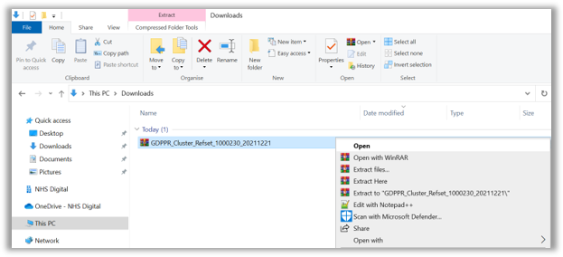 excel file with open with all WinRAR highlighted