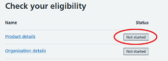 Check your eligibility section