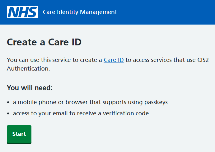 CIS self service profile start page v3