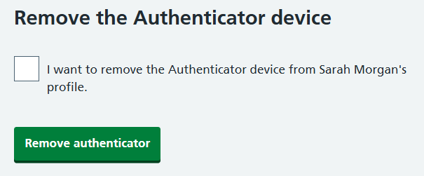 CIM remove authenticator app