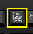 Image displaying the Print Screen button