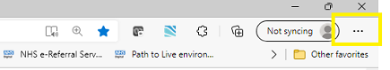 Image displaying the three-dot option in Microsoft Edge