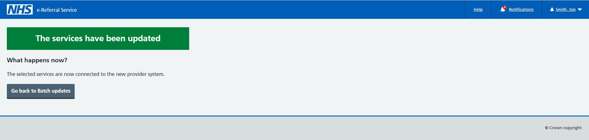 Image displays confirmation screen