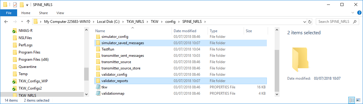 Navigate to the ..configSPINE_NRLS directory in your install