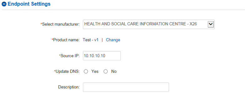EPR endpoint settings - Source IP field