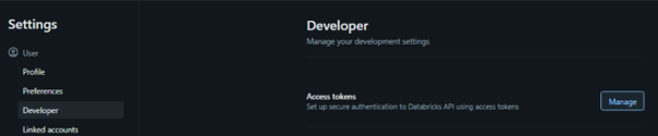 Settings profile screen image
