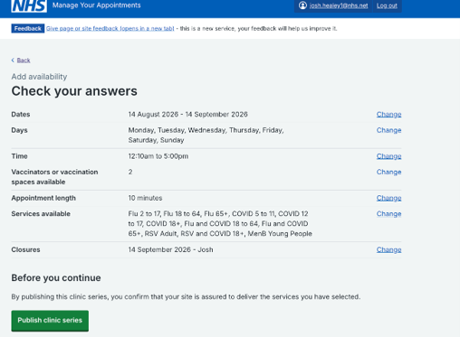 National booking services check your answers